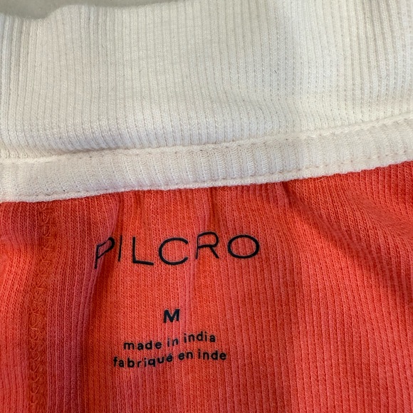 Pilcro Orange and White Short Sleeve V-Neck Tee - Picture 3 of 6